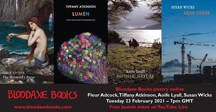 Launch reading by Fleur Adcock, Tiffany Atkinson, Aoife Lyall & Susan Wicks