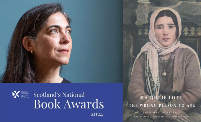 Marjorie Lotfi shortlisted for Poetry Book of the Year (Saltire Book Awards 2024)